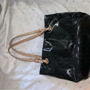 Shiny Black Michael Kors purse